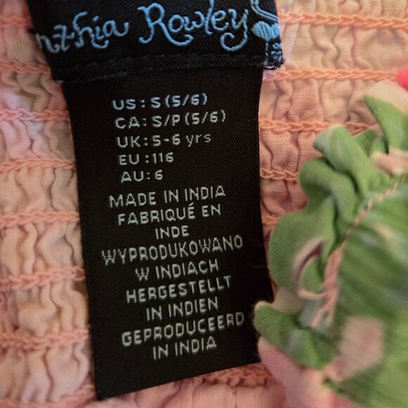 Cynthia Rowley Girls 5/6 Watermelon/Floral Outfit - Picture 4 of 4